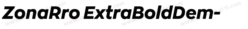 ZonaRro ExtraBoldDem字体转换